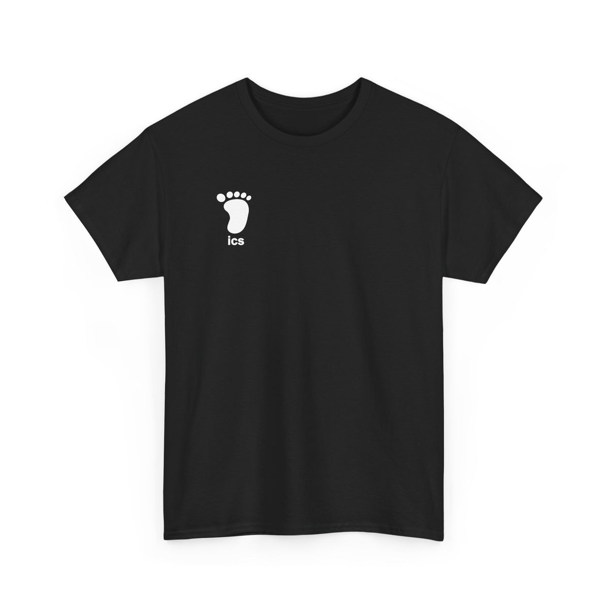Foot ICS (White Print) Heavy Cotton T-Shirt