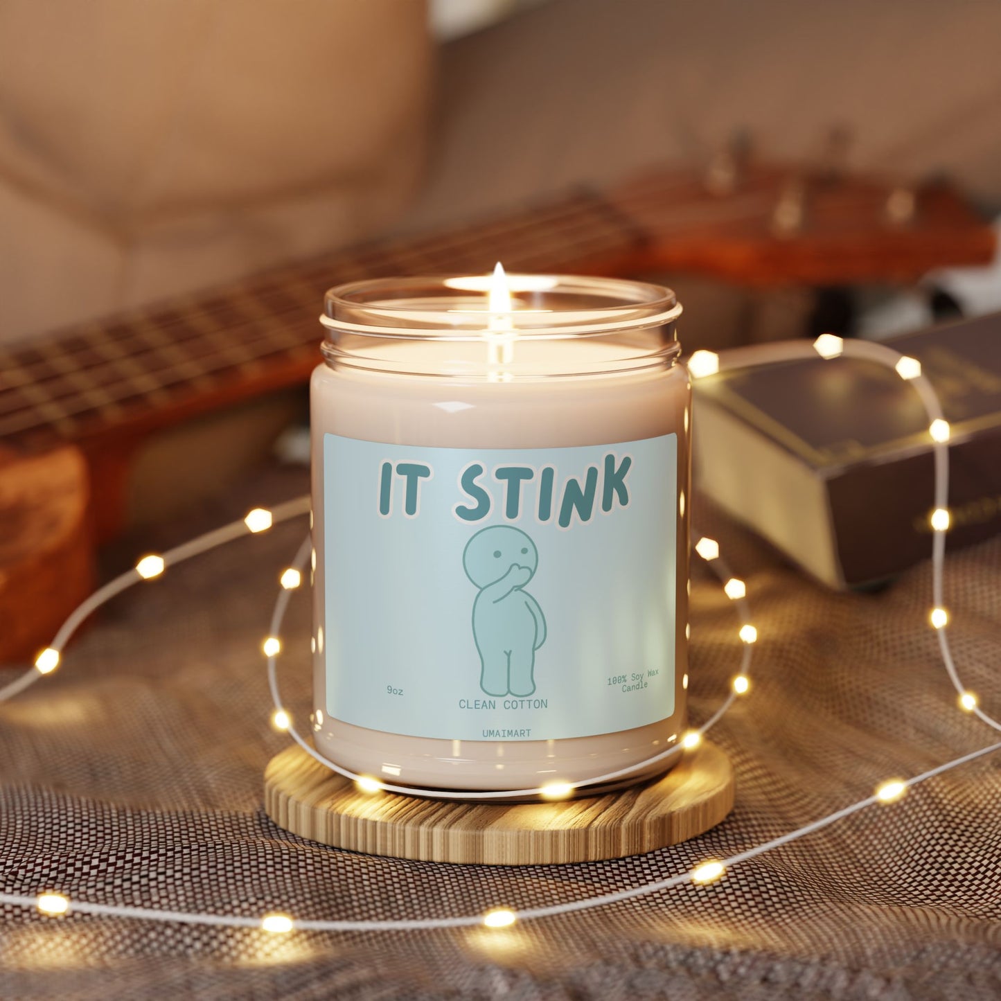 "It Stink" Candle – Clean Cotton (9oz Soy Wax)