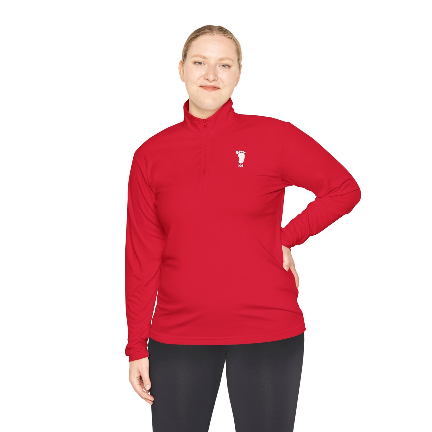 Foot ICS (white print) Quarter Zip