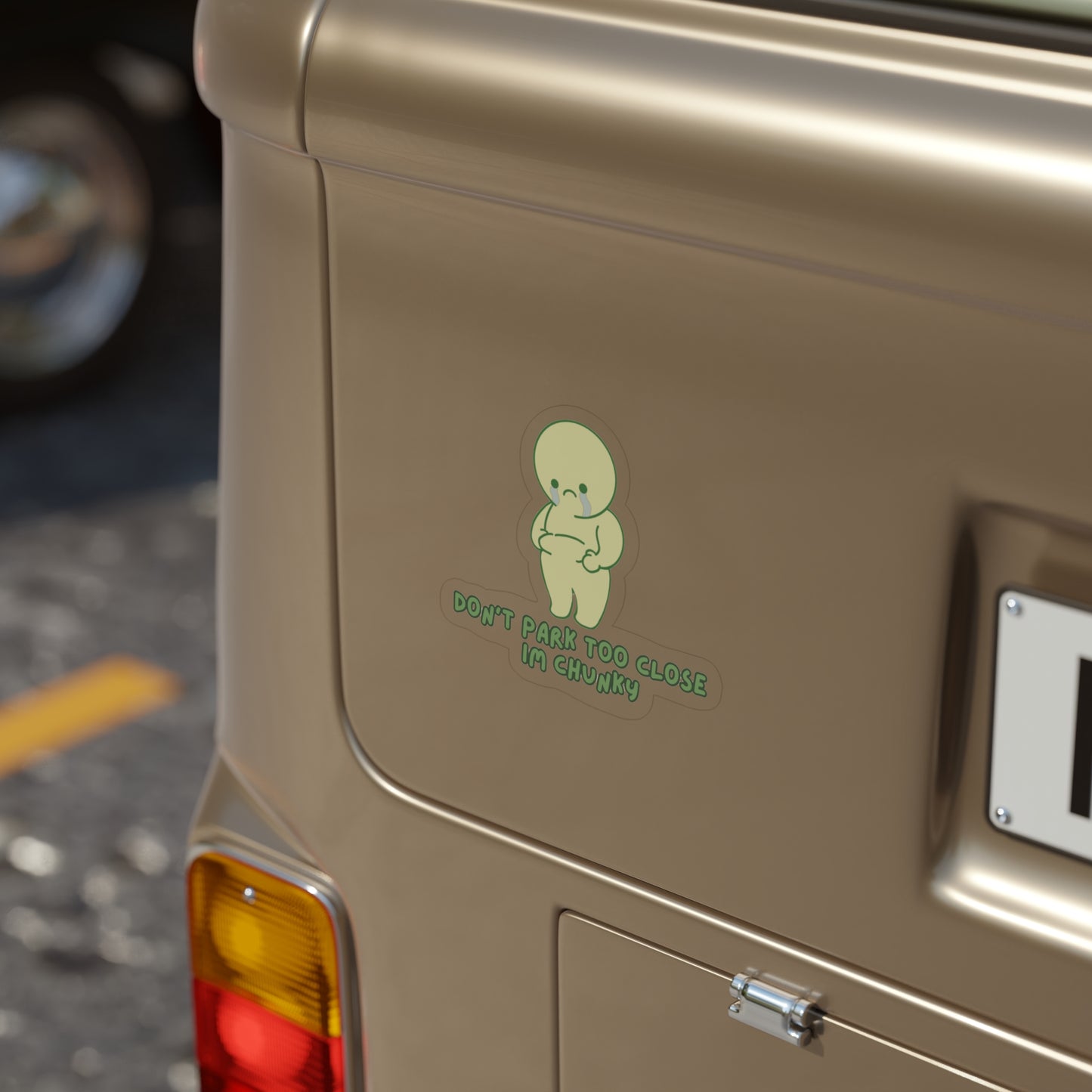 Don’t Park Too Close I’m Chunky Sticker (Transparent Vinyl Version)