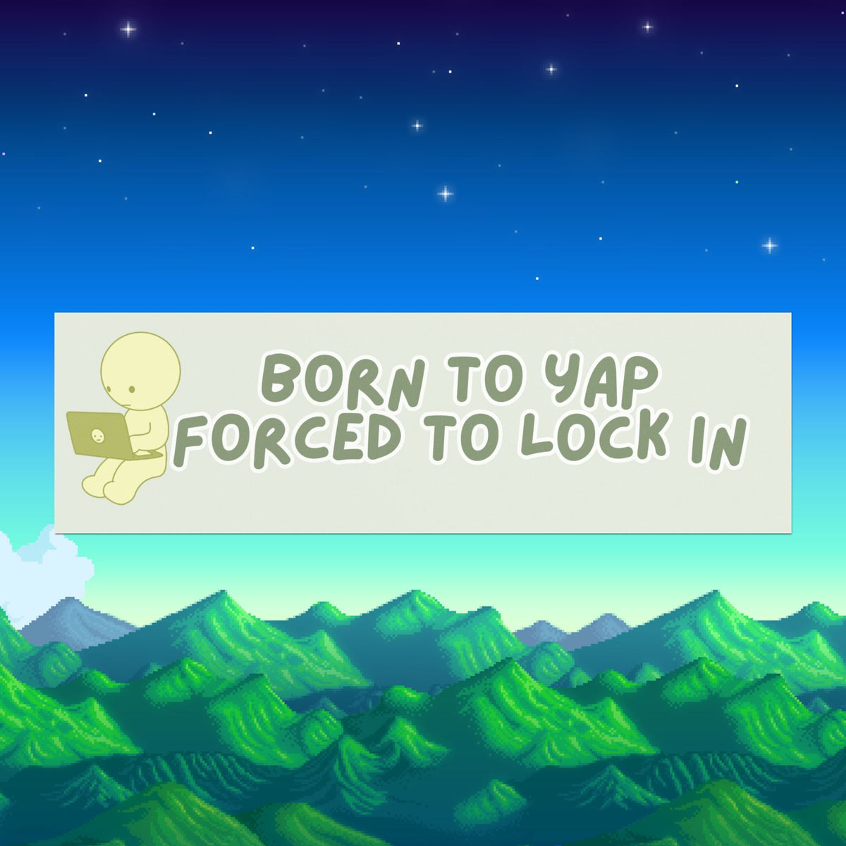 BORN TO YAP FORCED TO LOCK IN BUMPER MAGNET