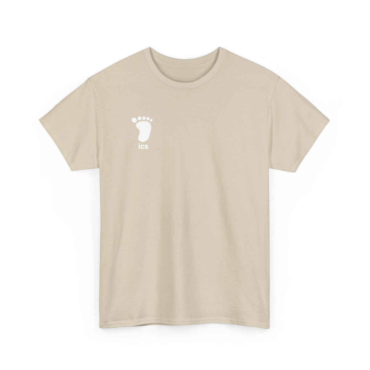 Foot ICS (White Print) Heavy Cotton T-Shirt