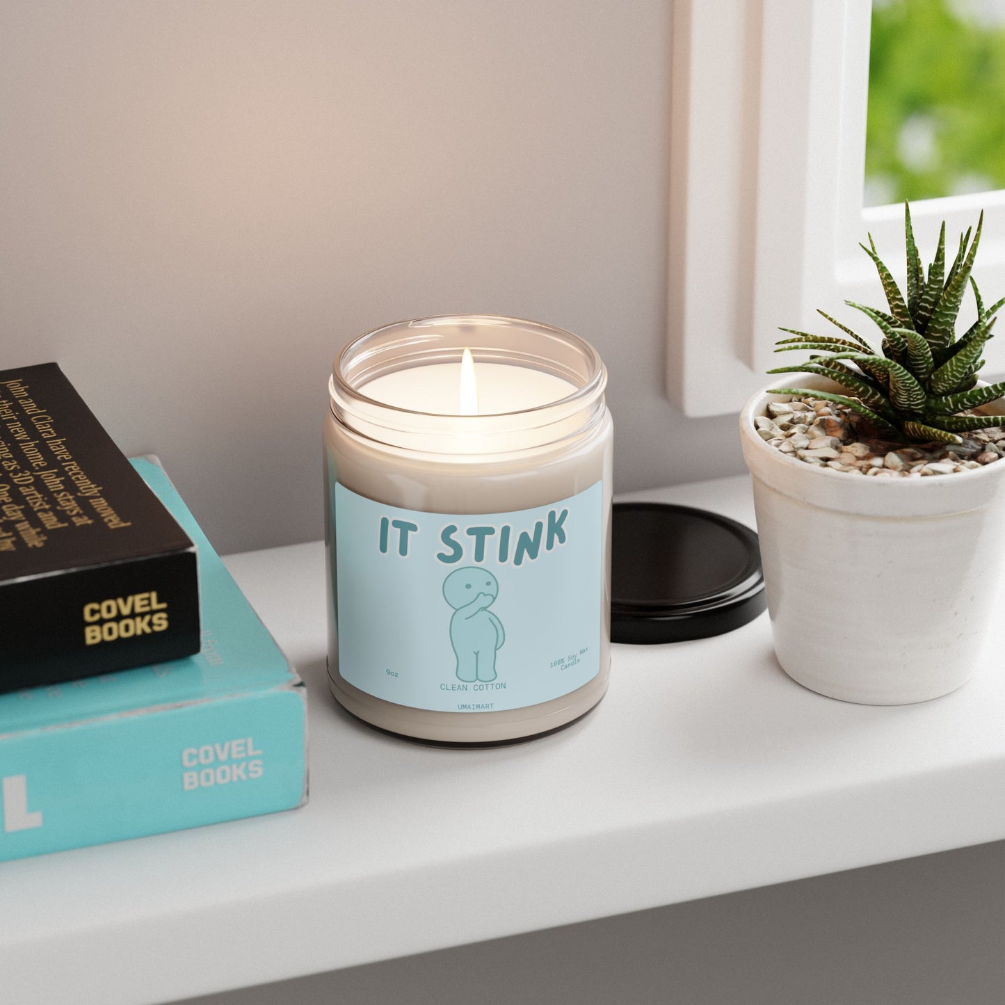 "It Stink" Candle – Clean Cotton (9oz Soy Wax)