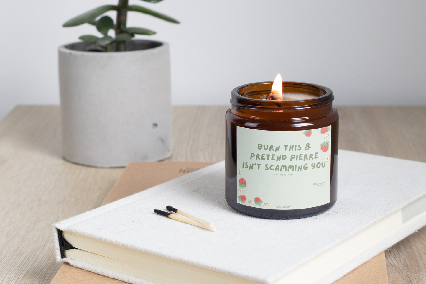 Burn This & Pretend Pierre Isn't Scamming You (SOY CANDLE)