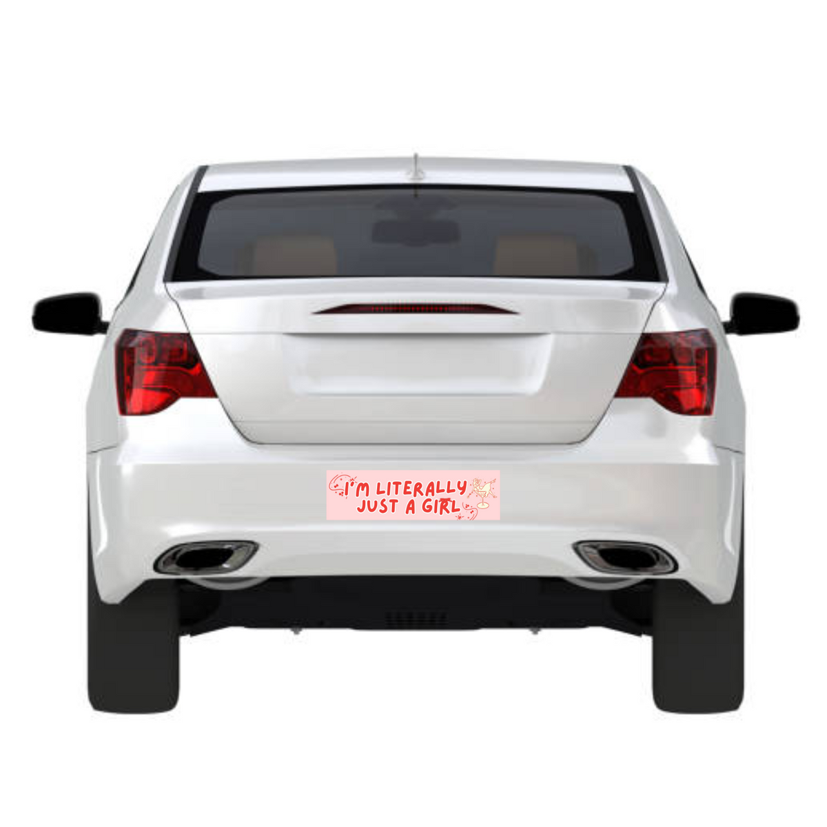 I'M LITERALLY JUST A GIRL BUMPER STICKER (BABY PINK)