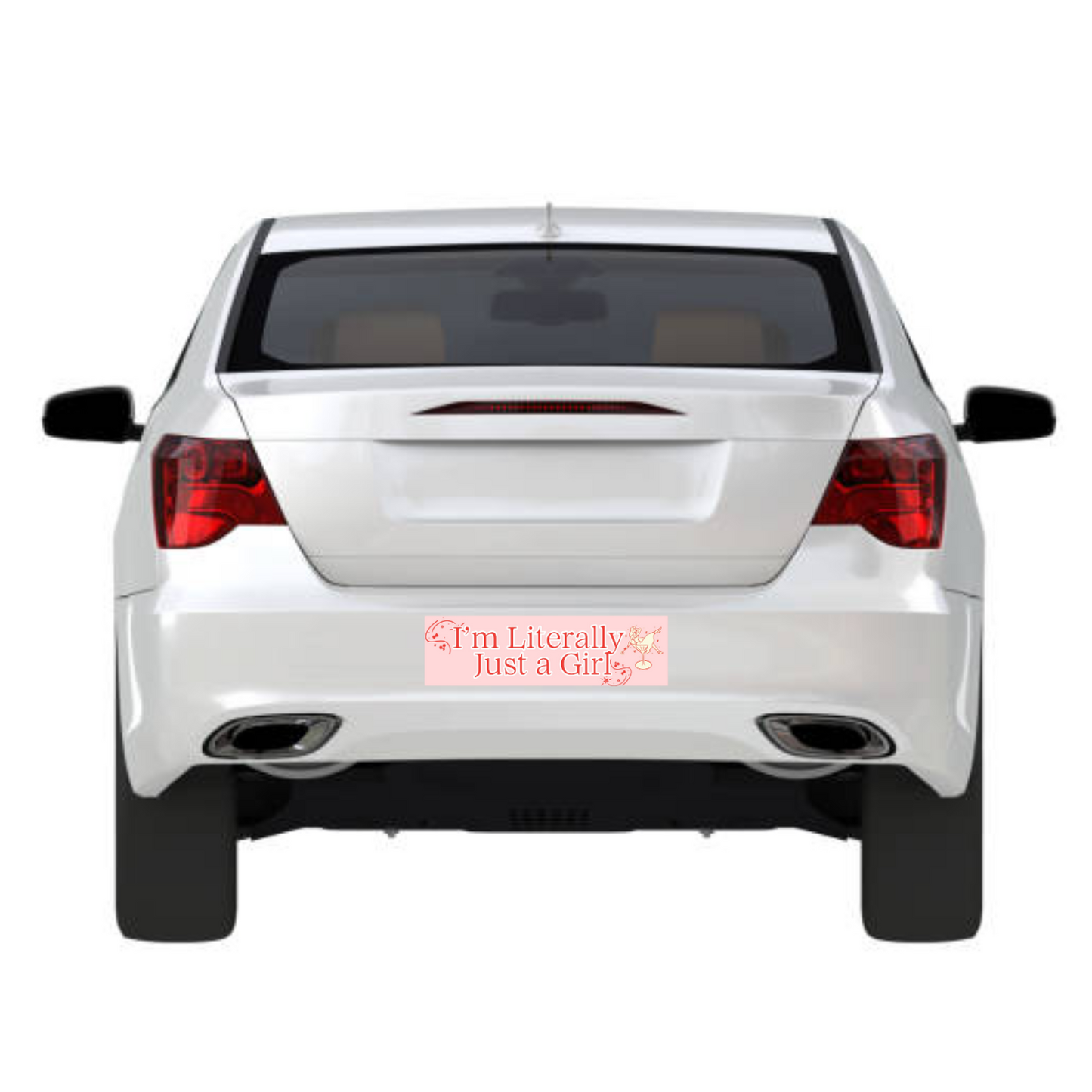 I'M LITERALLY JUST A GIRL BUMPER STICKER (BABY PINK)