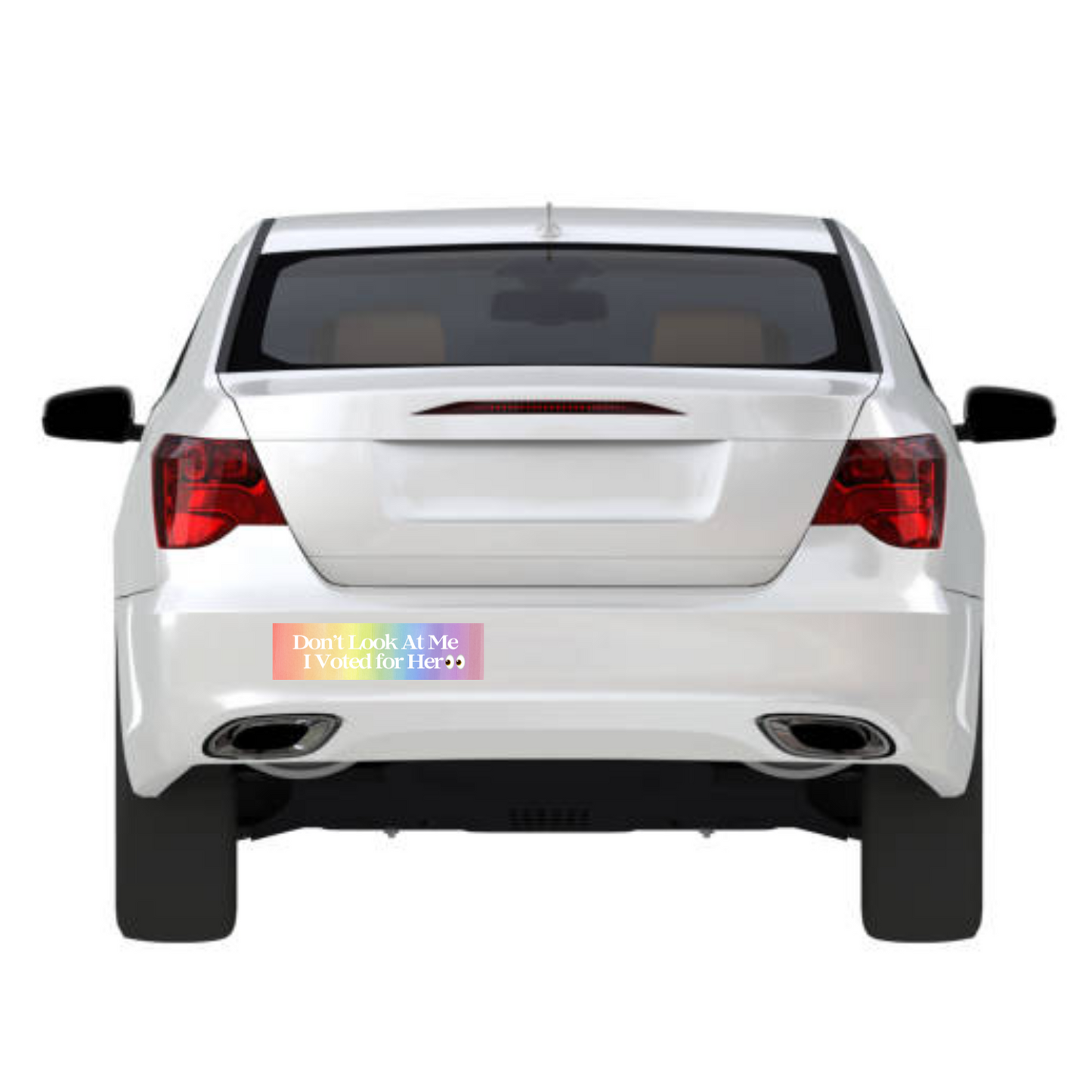 I Hope You Get the Day You Voted For 11x3 in Bumper Sticker (Matte Finish Rainbow)