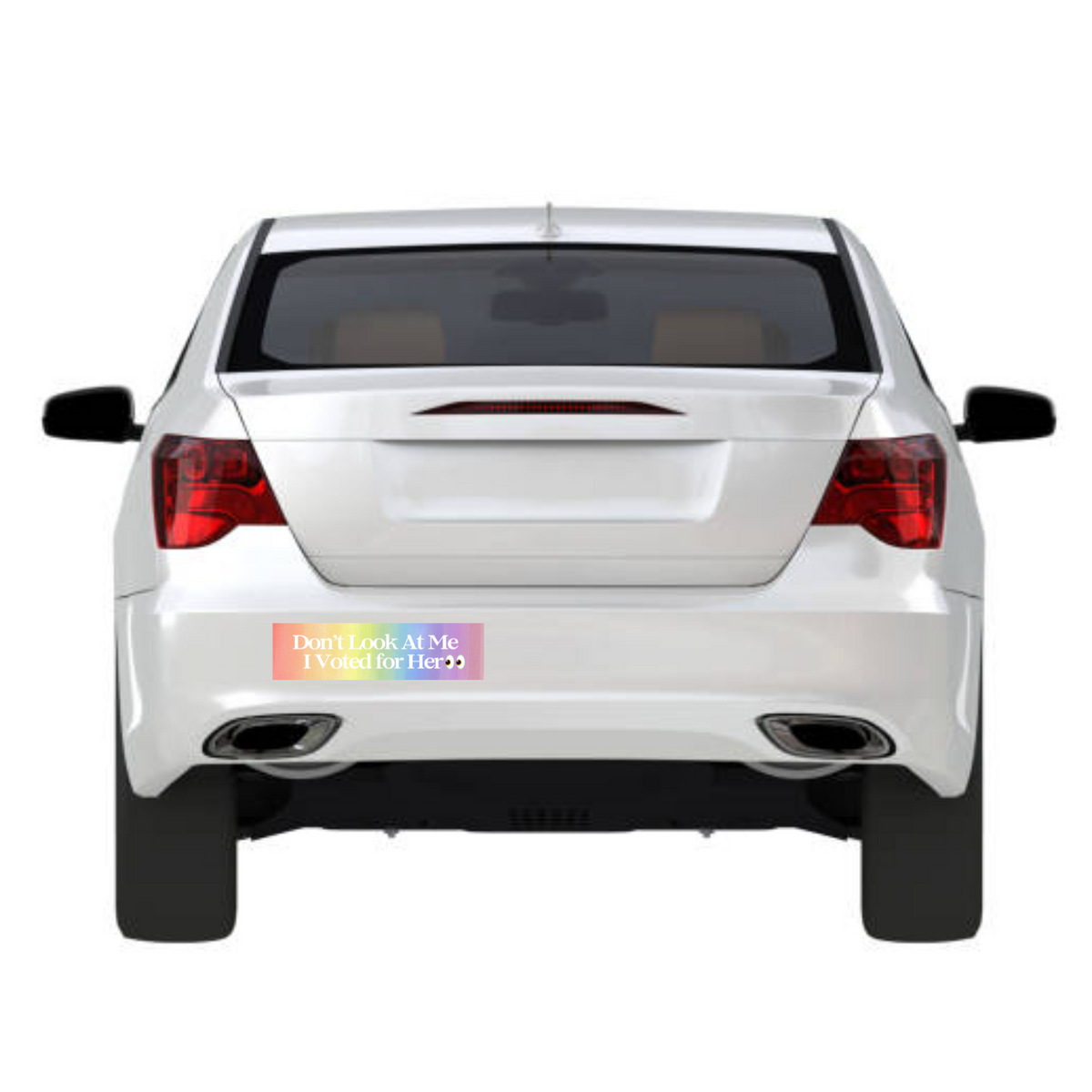 I Hope You Get the Day You Voted For 11x3 in Bumper Sticker (Matte Finish Rainbow)