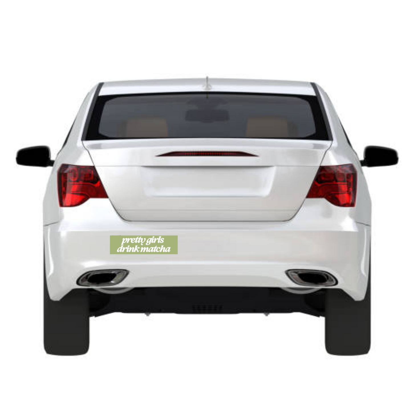Pretty Girls Drink Matcha 11x3 in Bumper Sticker (Matte Finish)