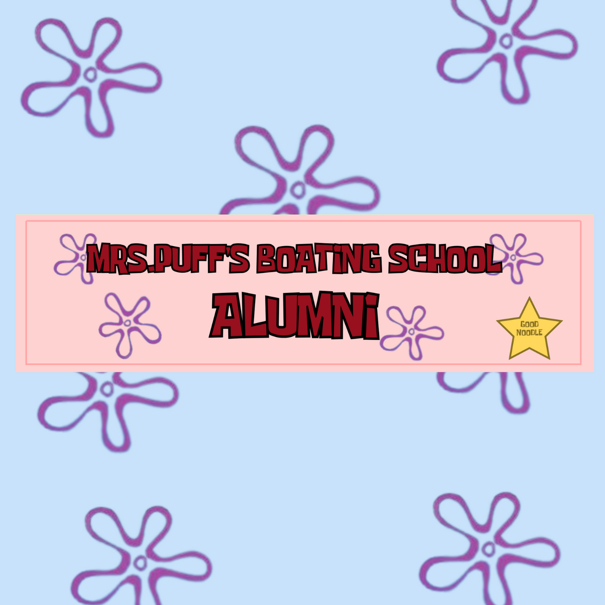 Boating School Alumni 11x3 in Bumper Sticker (Patrick Pink – Matte Finish)