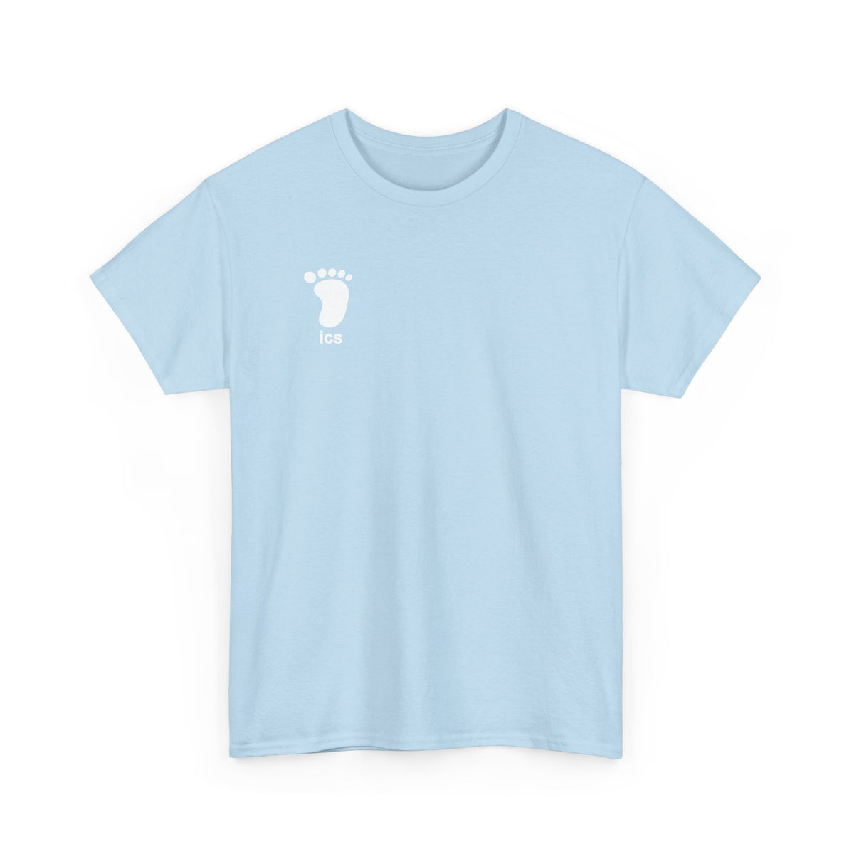 Foot ICS (White Print) Heavy Cotton T-Shirt