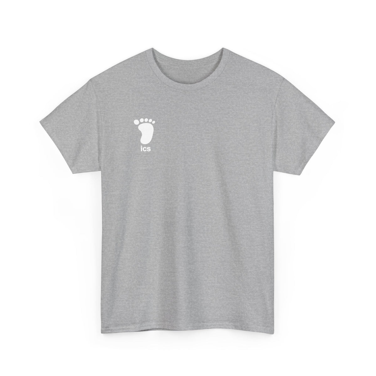 Foot ICS (White Print) Heavy Cotton T-Shirt
