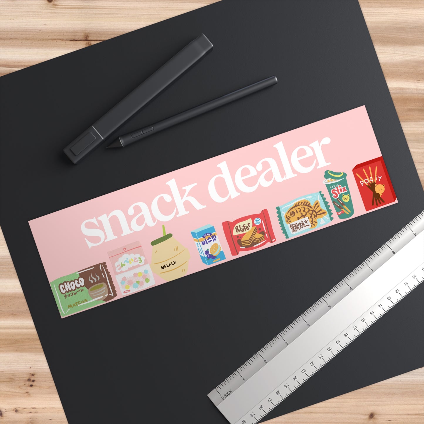 Snack Dealer 11x3 in Bumper Sticker (Matte Finish)
