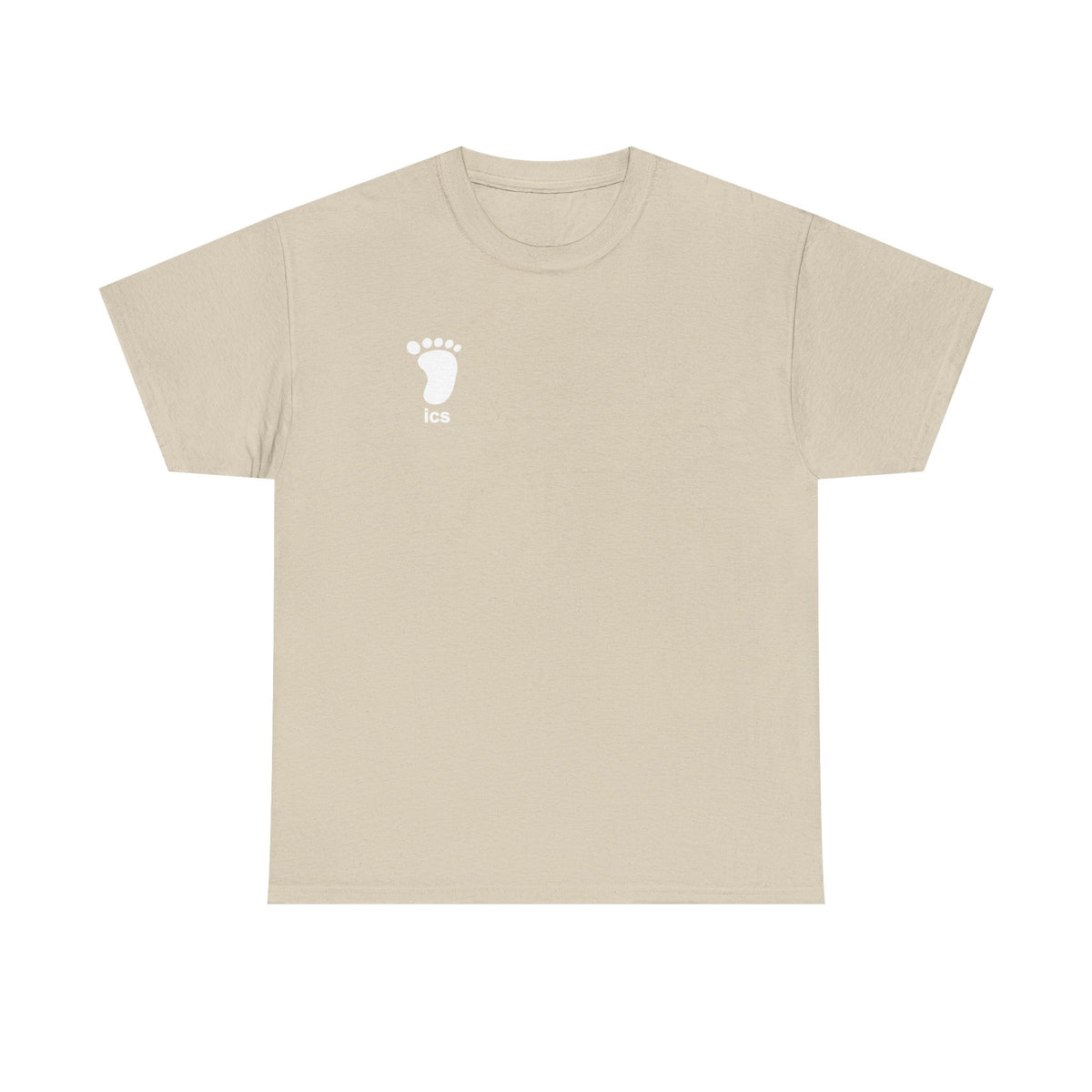 Foot ICS (White Print) Heavy Cotton T-Shirt