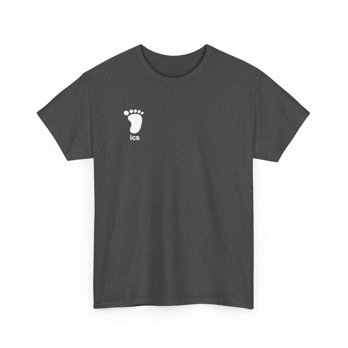 Foot ICS (White Print) Heavy Cotton T-Shirt