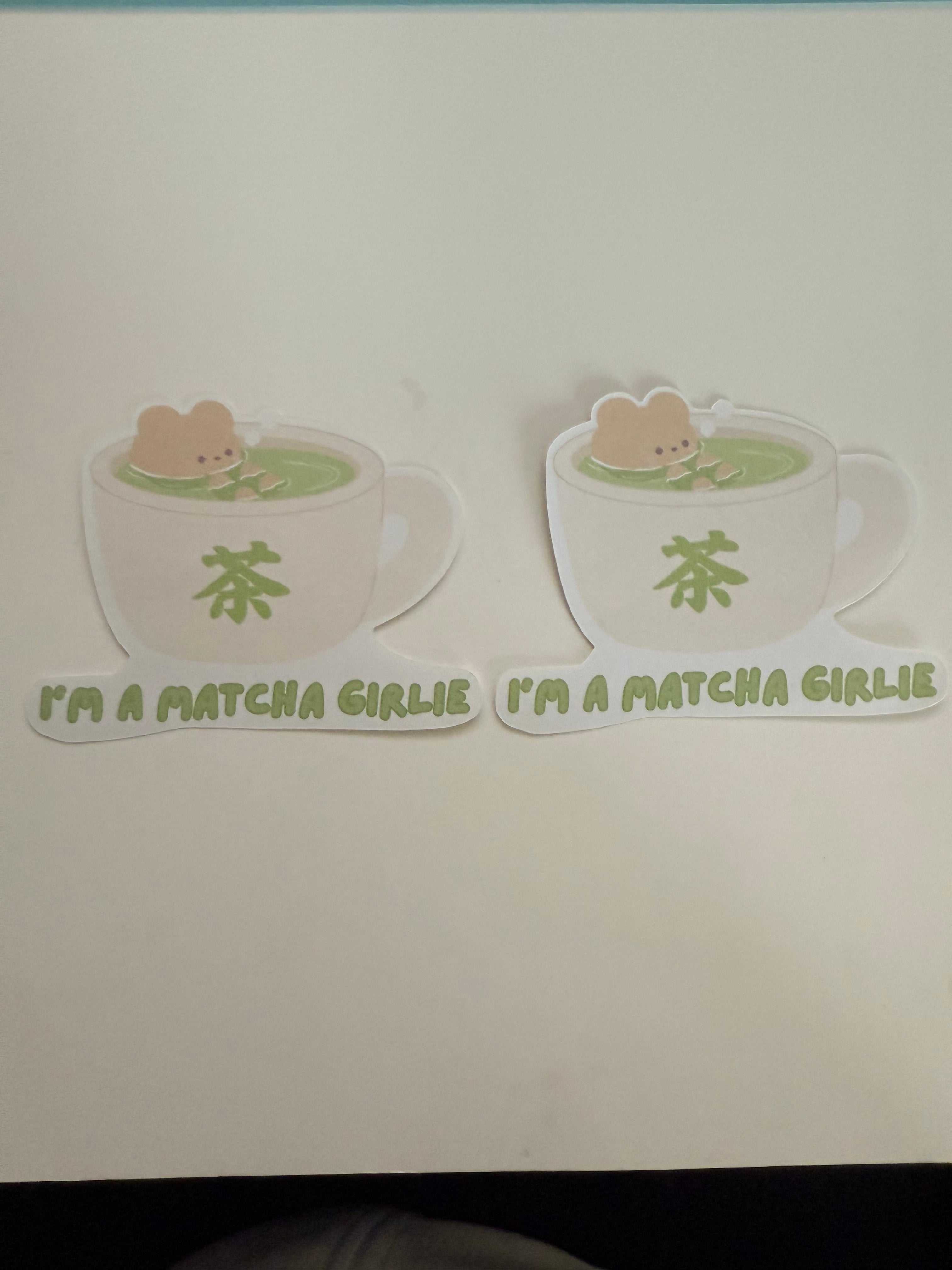 I'm a matcha girlie vinyl sticker
