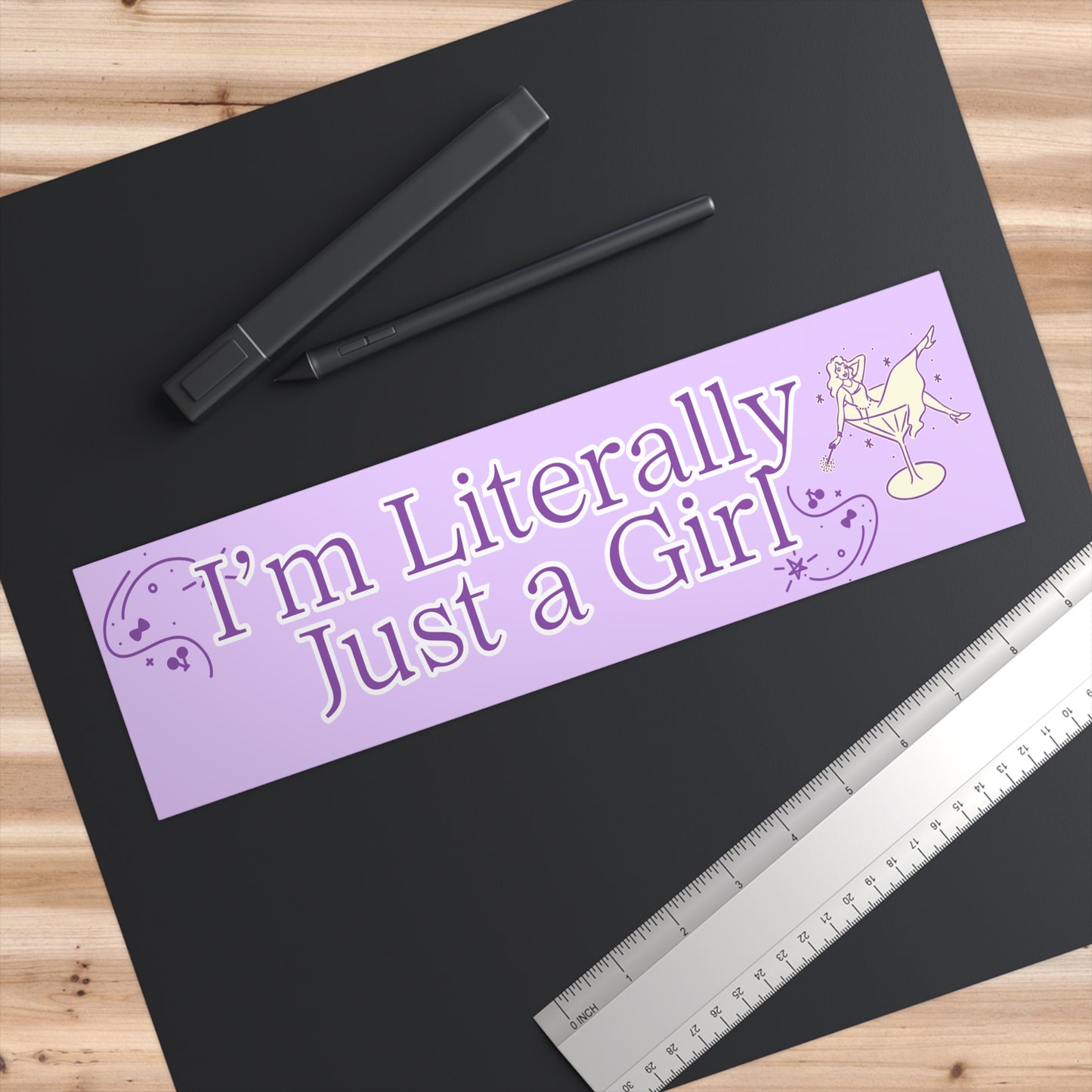 I'M LITERALLY JUST A GIRL BUMPER STICKER