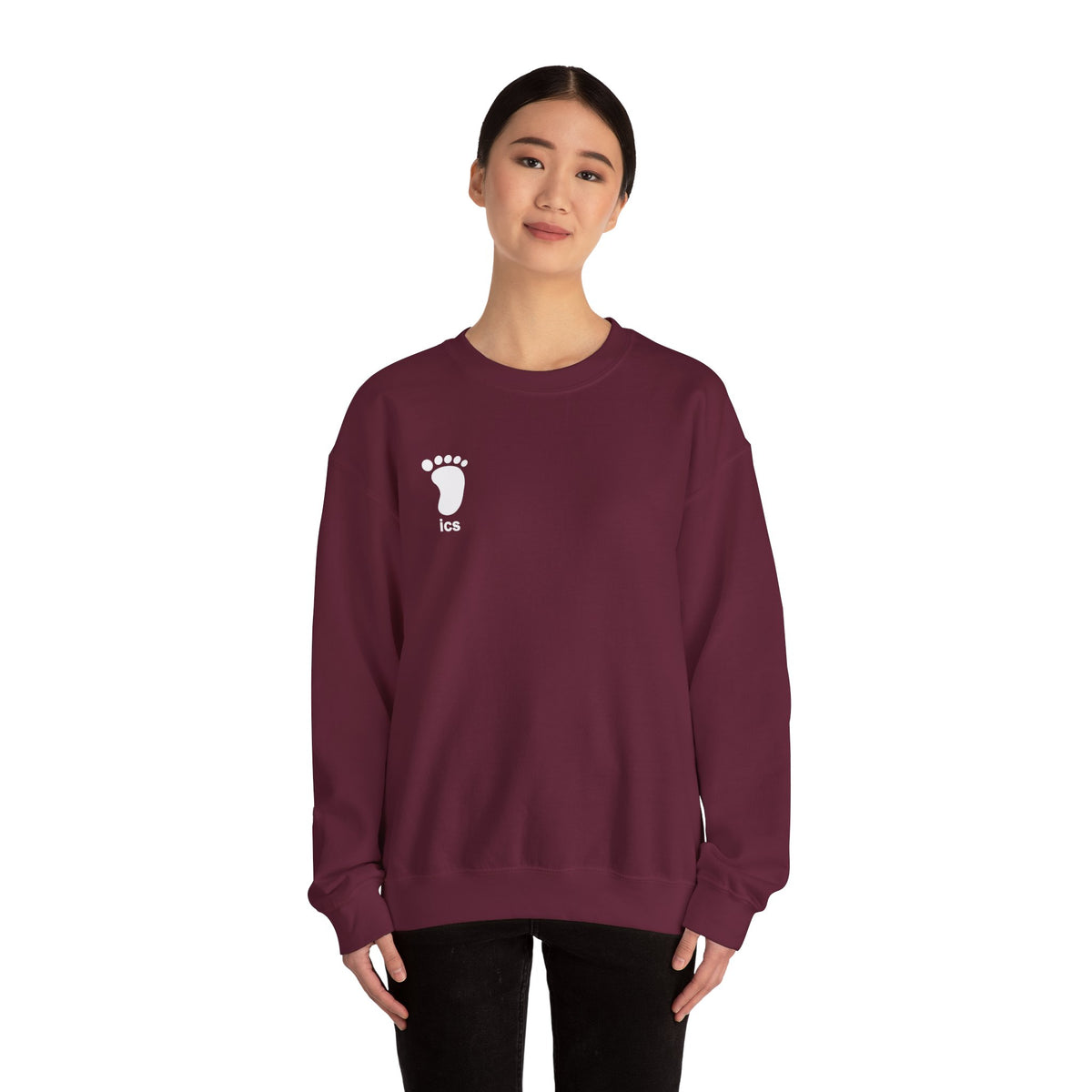 Foot ICS crewneck (white print)