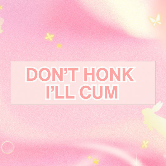 Don’t Honk I’ll Cum Bumper Magnet ( 10" x 3")