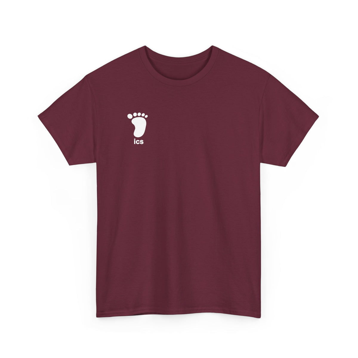 Foot ICS (White Print) Heavy Cotton T-Shirt