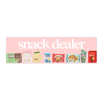 Snack Dealer 11x3 in Bumper Sticker (Matte Finish)