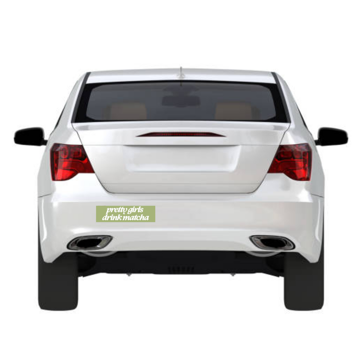 Pretty Girls Drink Matcha 11x3 in Bumper Sticker (Matte Finish)