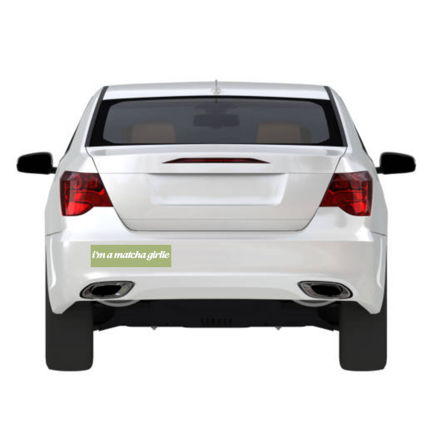 I'm a Matcha Girlie 11x3 in Bumper Sticker (Matte Finish)