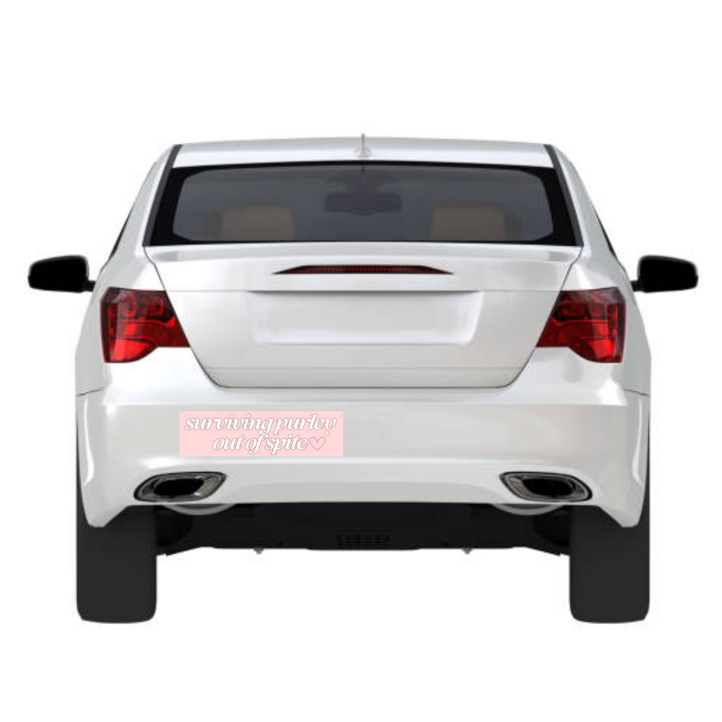 Surviving Purely Out of Spite 11x3 in Bumper Sticker (Matte Finish)