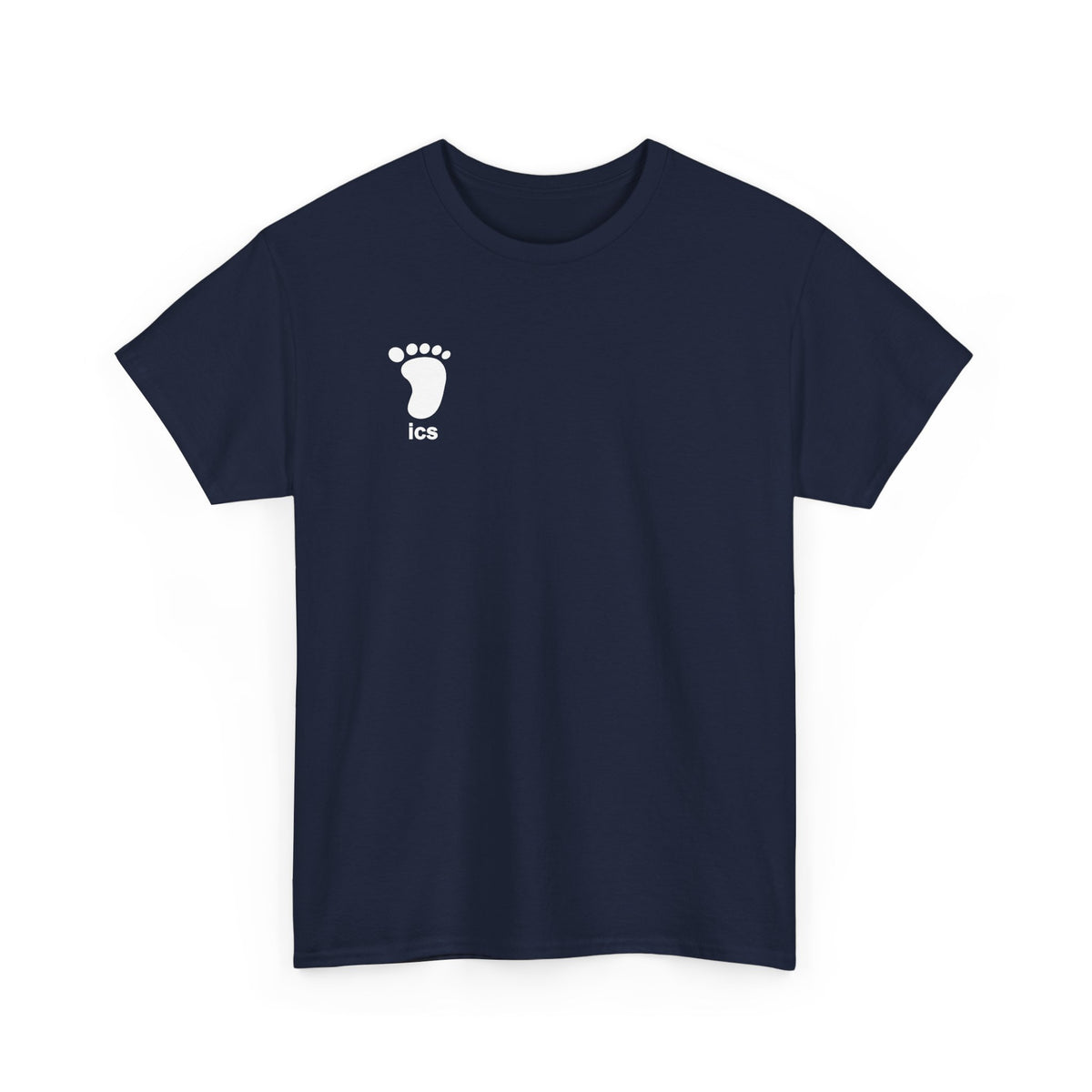Foot ICS (White Print) Heavy Cotton T-Shirt