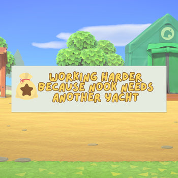 WORKING HARD CAUSE NOOK NEEDS ANOTHER YACHT BUMPER MAGNET (PEAR GREEN)