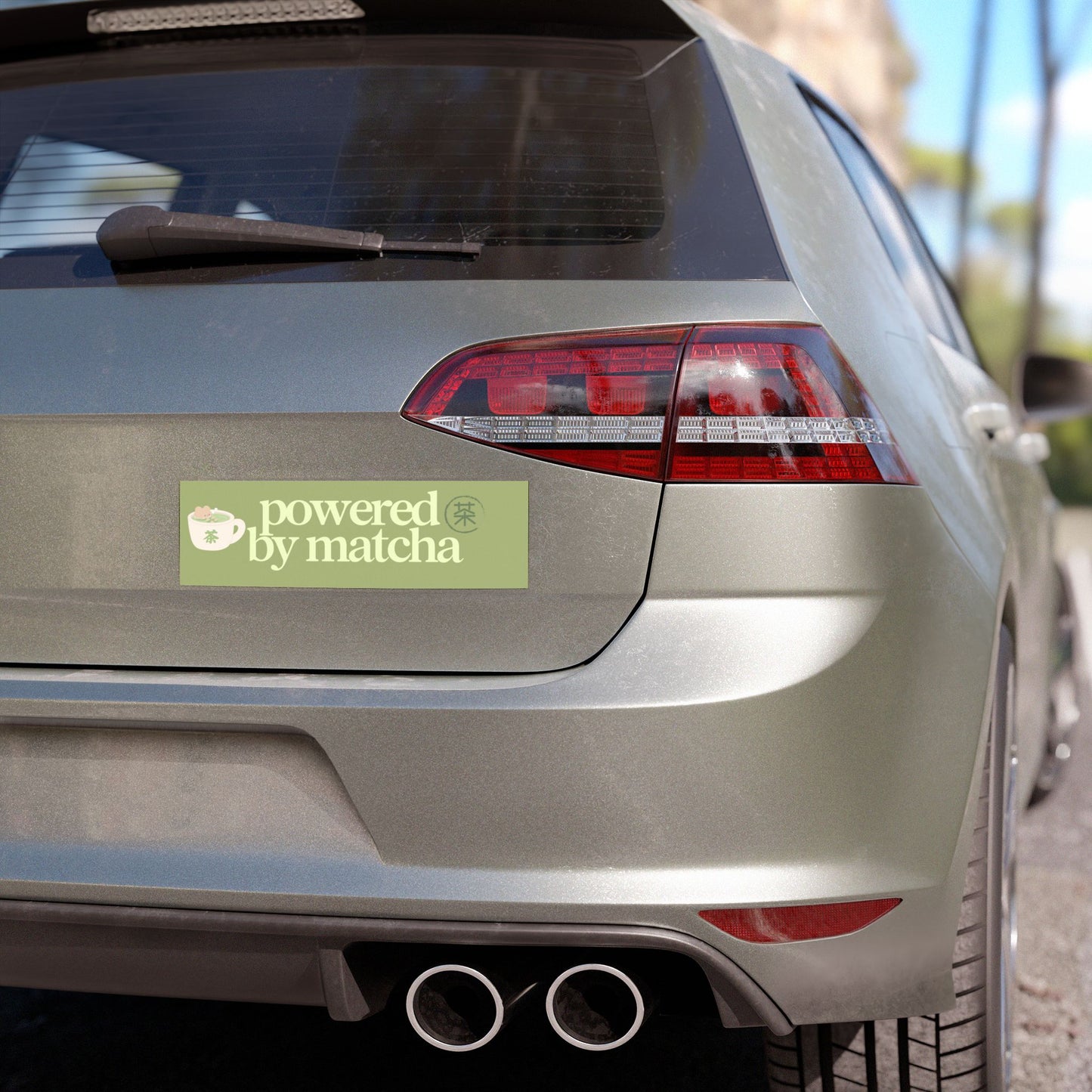 POWERED BY MATCHA BUMPER MAGNET