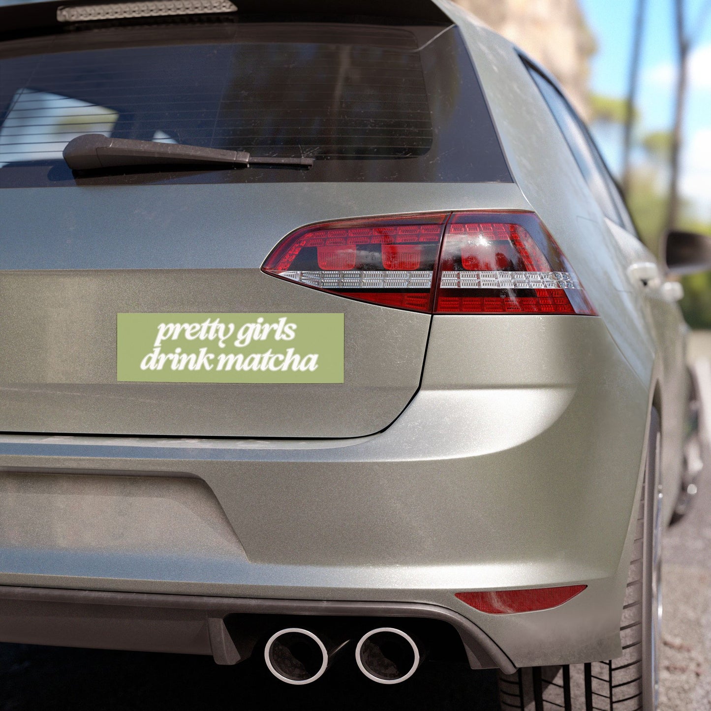 PRETTY GIRLS DRINK MATCHA BUMPER MAGNET