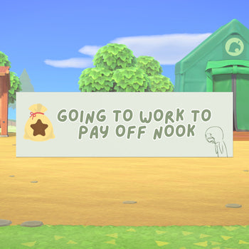 GOING TO WORK TO PAY OFF NOOK BUMPER MAGNET(PEAR GREEN)