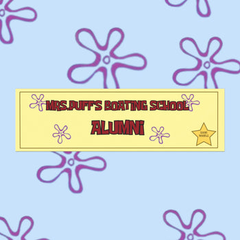 MRS.PUFF'S BOATING SCHOOL ALUMNI (SPONGE BOY YELLOW)