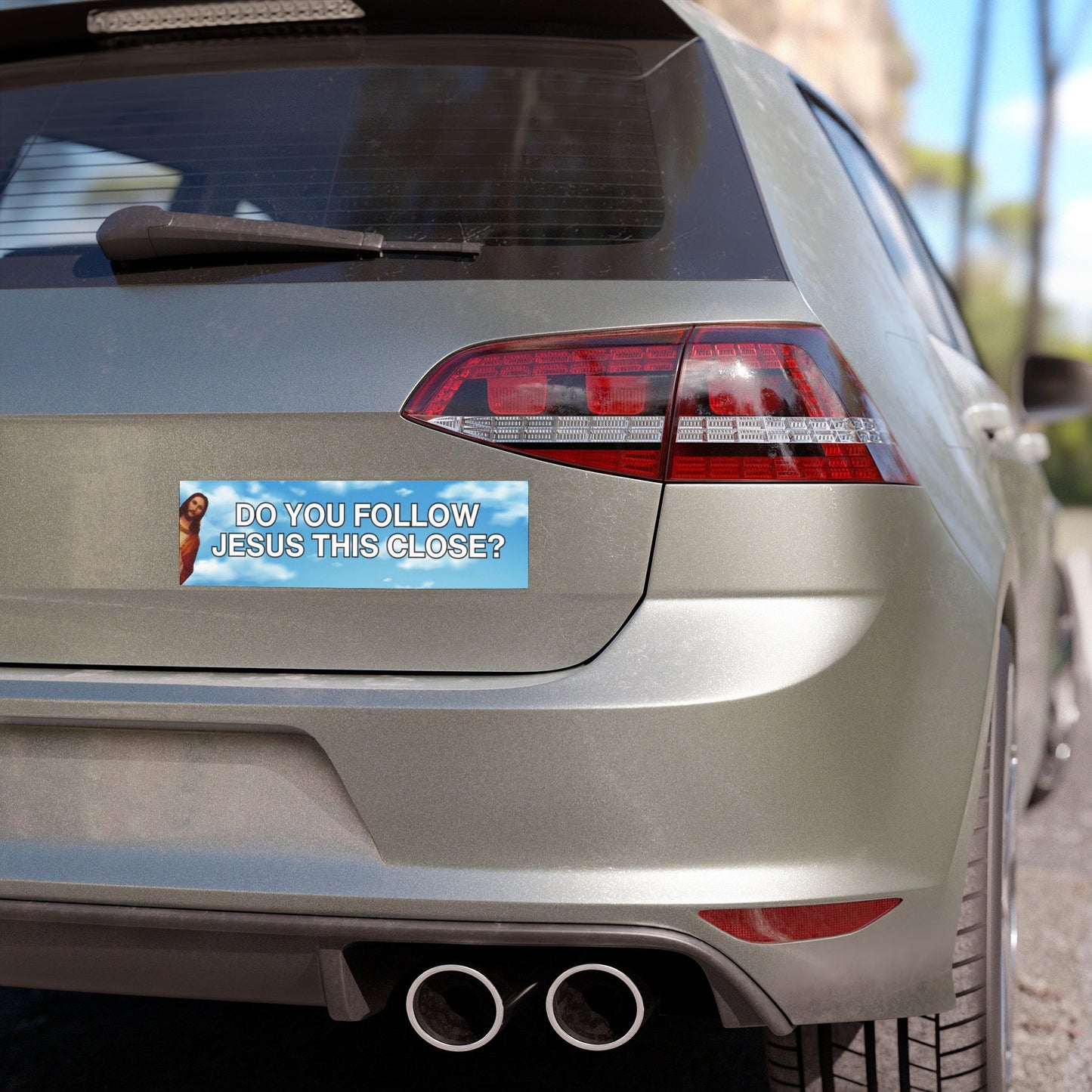 Do You Follow Jesus This Close? Bumper Magnet (10" x 3")