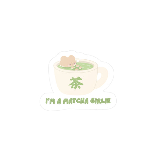 I'm a matcha girlie vinyl sticker