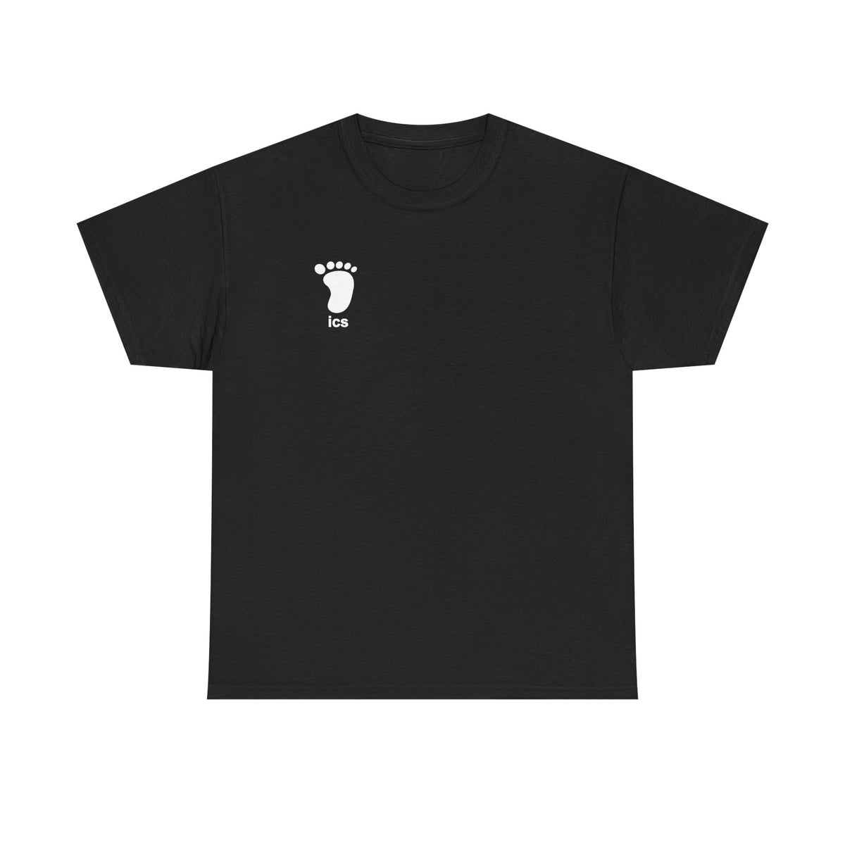 Foot ICS (White Print) Heavy Cotton T-Shirt