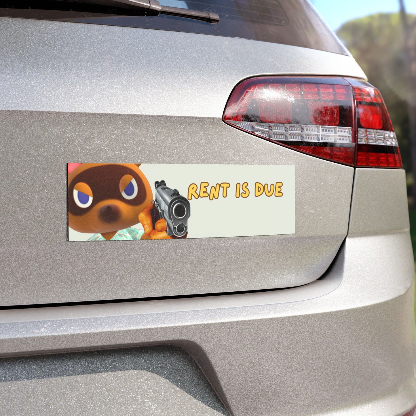 RENT IS DUE BUMPER MAGNET (PEAR GREEN)