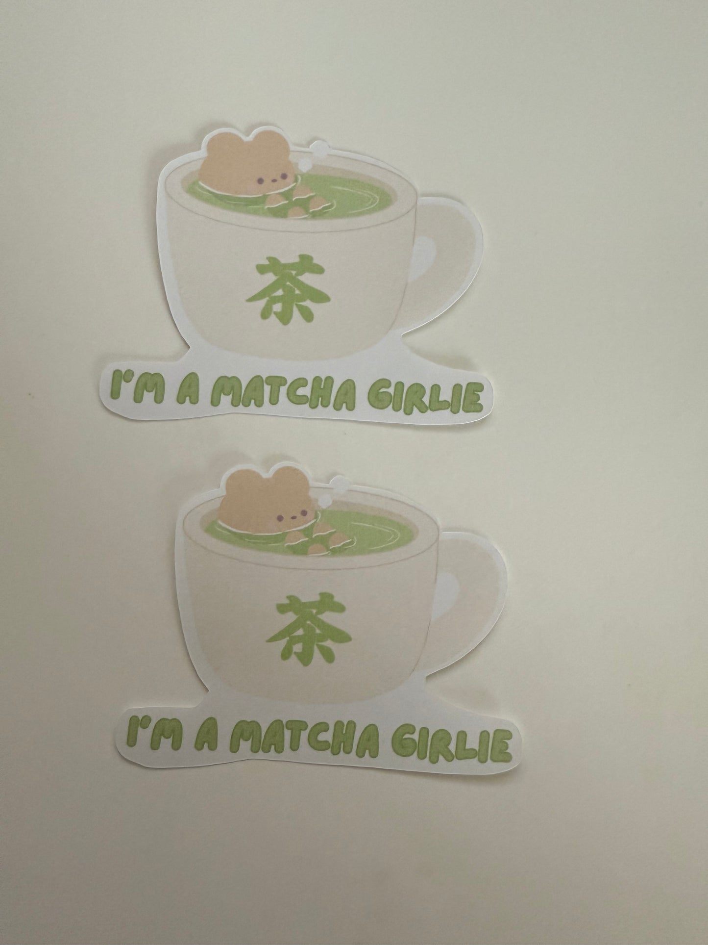 I'm a matcha girlie vinyl sticker