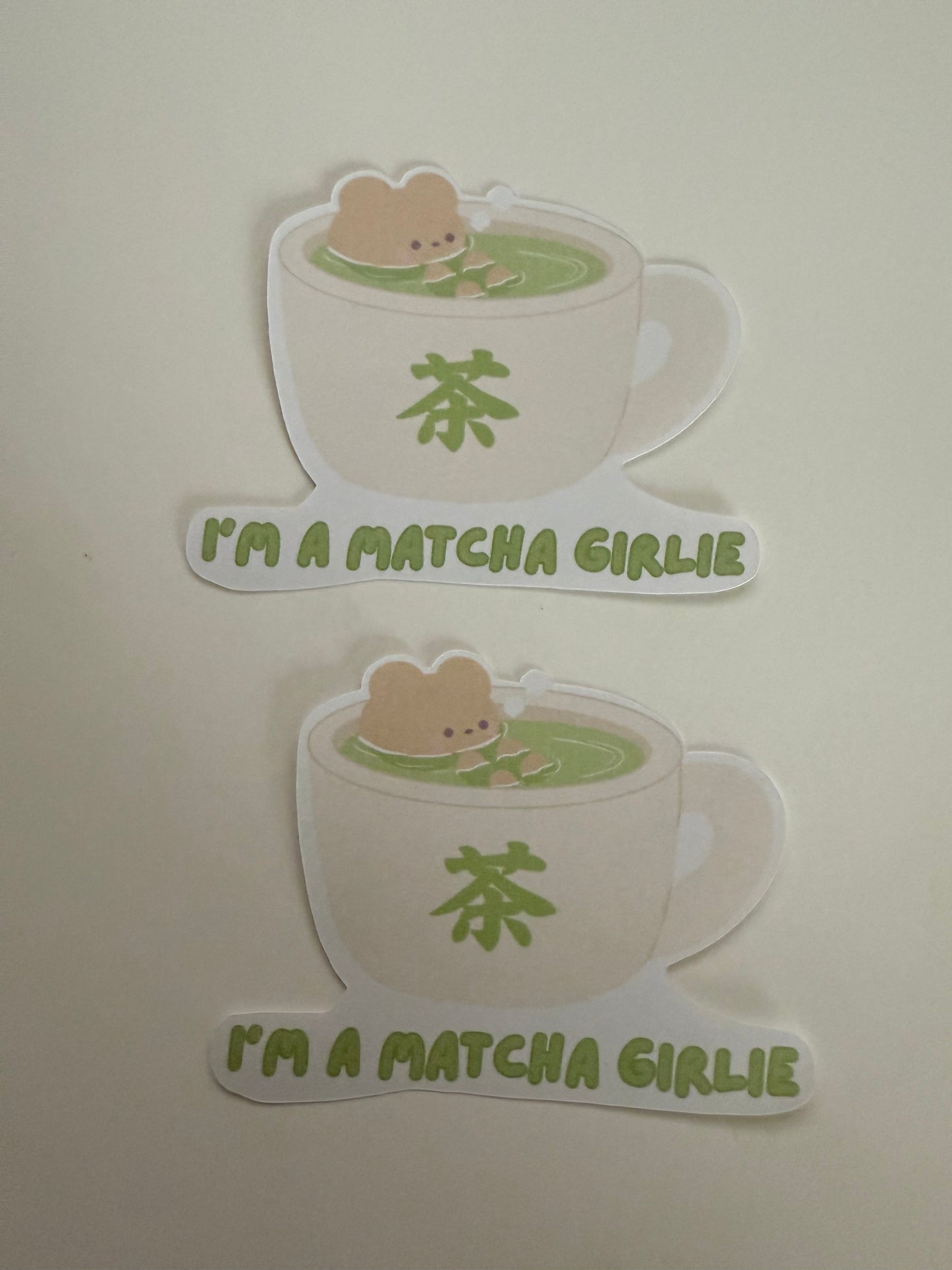 I'm a matcha girlie vinyl sticker