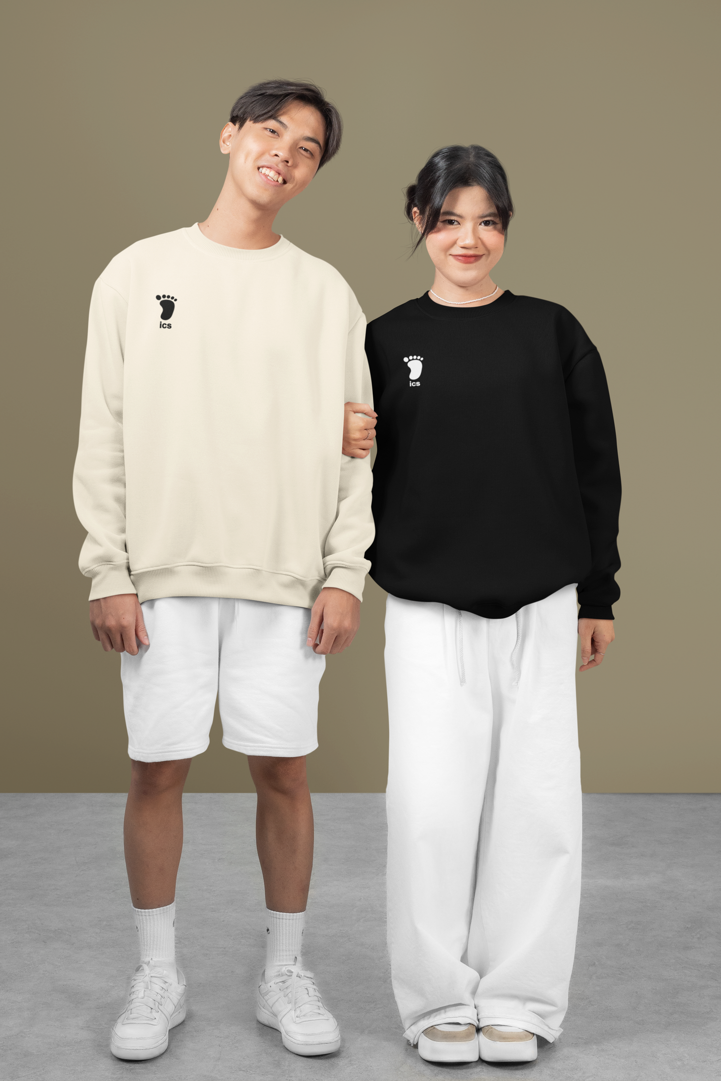 Foot ICS crewneck (white print)