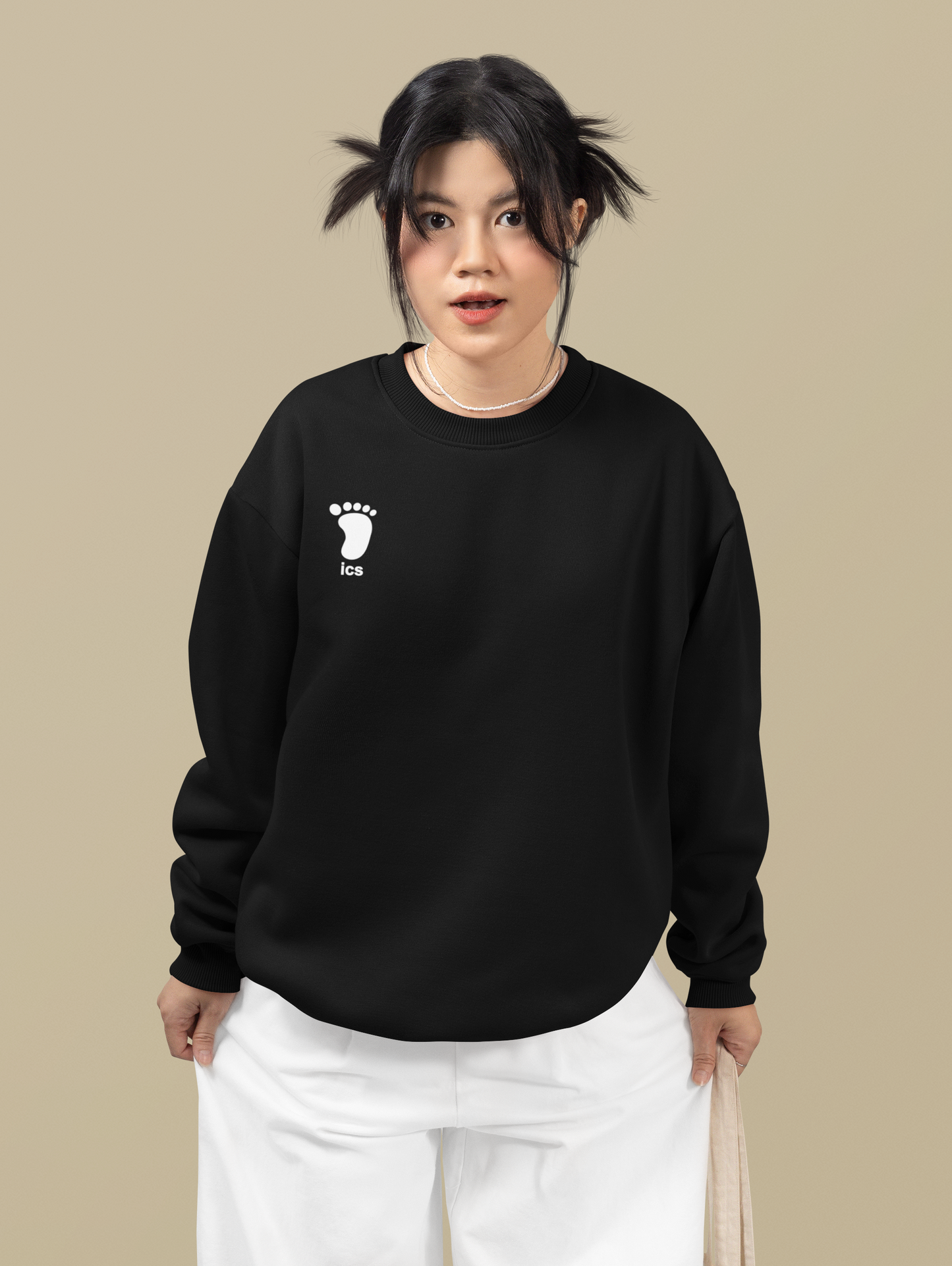 Foot ICS crewneck (white print)