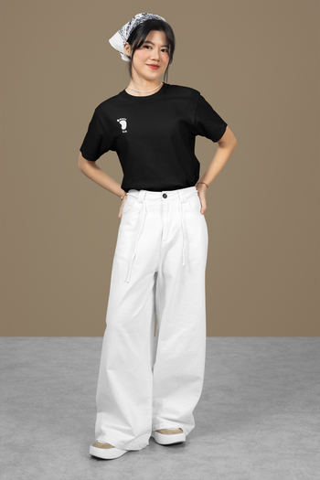 Foot ICS (White Print) Heavy Cotton T-Shirt