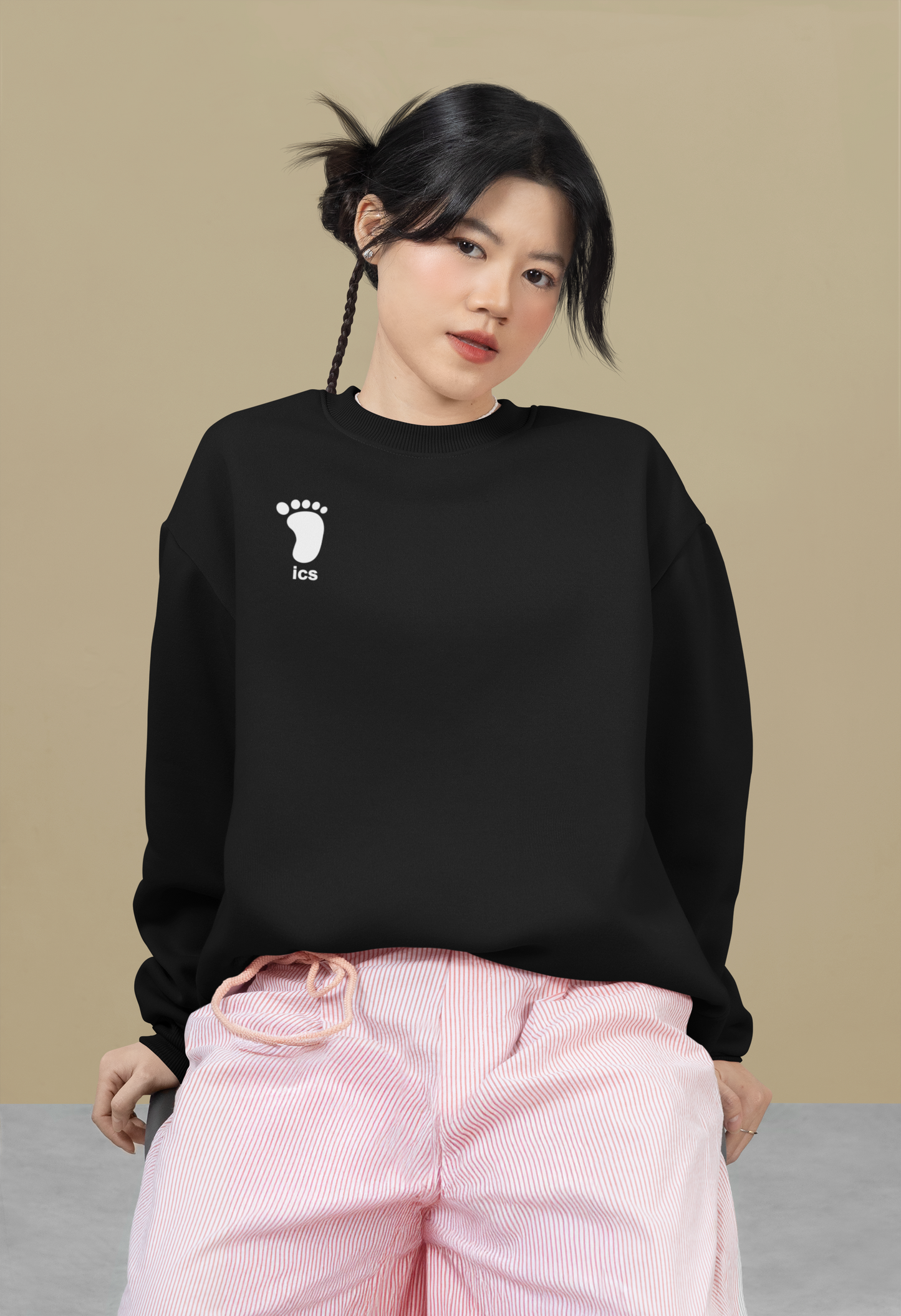 Foot ICS crewneck (white print)